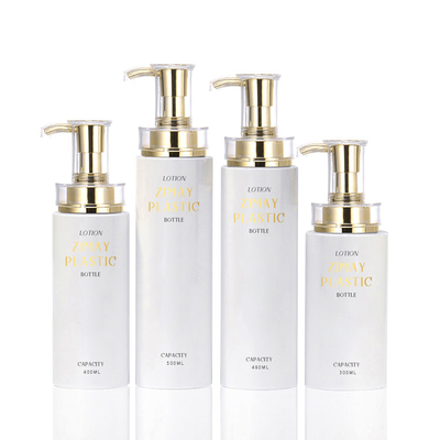 Recipiente mal ventilado vazio redondo branco Eco pequeno 300ml amigável Mini Lotion Luxury Shampoo Bottle da loção