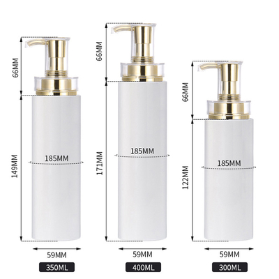 Recipiente mal ventilado vazio redondo branco Eco pequeno 300ml amigável Mini Lotion Luxury Shampoo Bottle da loção