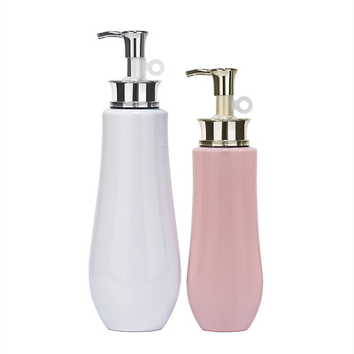 Garrafa cor-de-rosa de empacotamento cosmética do champô do aperto 500ml do animal de estimação do limpador líquido vazio da bomba do ouro