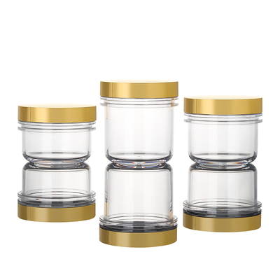 Recipientes vazios luxuosos 100ml dos cuidados com a pele, frascos de 65mm para produtos dos cosméticos