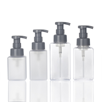 O quadrado cosmético geado da garrafa da espuma dá forma ao ODM de carimbo quente disponível