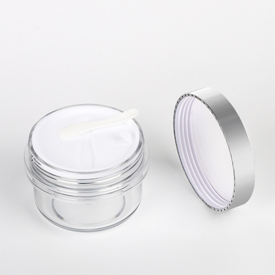 frascos 50ml plásticos vazios com tampas, recipientes plásticos transparentes da beleza