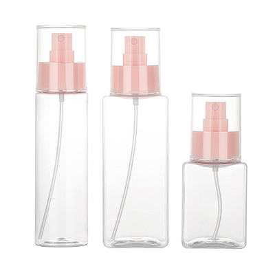 Garrafa cor-de-rosa 100ml 200ml do pulverizador do animal de estimação com o diâmetro da boca 48mm de 24mm elegante