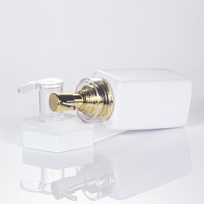 Garrafa plástica de empacotamento vazia do champô do cosmético luxuoso mal ventilado biodegradável do quadrado de 300ml 400ml 500ml
