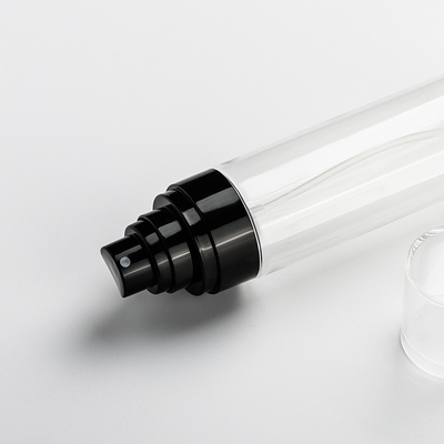 garrafa plástica clara vazia do pulverizador 100ml, garrafa cilíndrica do pulverizador para cosméticos