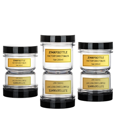 6oz frasco de empacotamento de creme, recipientes plásticos reciclados para produtos de beleza
