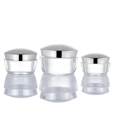 capacidade plástica transparente da garrafa 50g do pulverizador de 62mm para o creme do olho