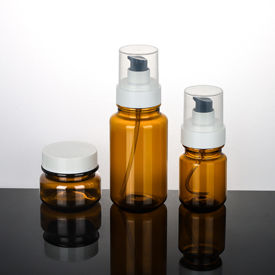 Frascos cosméticos plásticos do ANIMAL DE ESTIMAÇÃO com o recarregável Leakproof hermético das tampas