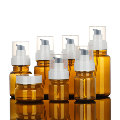 Frascos cosméticos plásticos do ANIMAL DE ESTIMAÇÃO com o recarregável Leakproof hermético das tampas