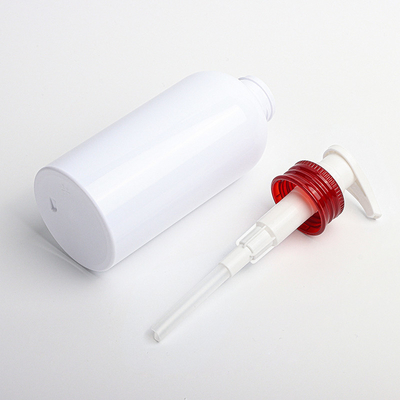 da lavagem vazia vermelha branca do corpo do champô da bomba de 350ml 500ml garrafas redondas plásticas da loção do recipiente