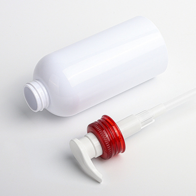 da lavagem vazia vermelha branca do corpo do champô da bomba de 350ml 500ml garrafas redondas plásticas da loção do recipiente