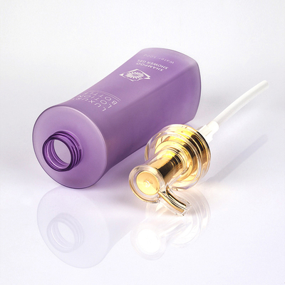 O champô transparente plástico vazio do animal de estimação por atacado de 350ml 500ml engarrafa o recipiente cosmético luxuoso da loção da bomba do ouro