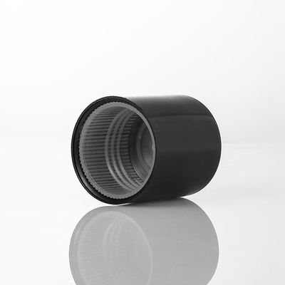 Garrafa 100ml plástica geada com material plástico preto do PE do tampão de parafuso
