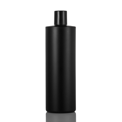 Garrafa 100ml plástica geada com material plástico preto do PE do tampão de parafuso