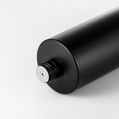 Garrafa 100ml plástica geada com material plástico preto do PE do tampão de parafuso