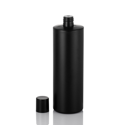 Garrafa 100ml plástica geada com material plástico preto do PE do tampão de parafuso