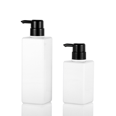 garrafa cosmética mal ventilada da loção, tela que imprime a garrafa branca da loção com bomba