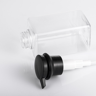 Garrafa luxuosa transparente PETG 350ML material plástico da bomba da loção