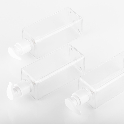 Garrafa cosmética transparente 300ML biodegradável luxuoso da loção