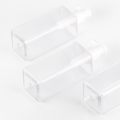 Garrafa cosmética transparente 300ML biodegradável luxuoso da loção