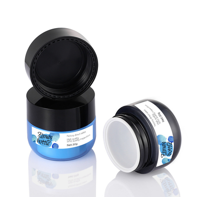 Reusável recarregável de empacotamento de creme preto do frasco para loções e desnata 4 onças