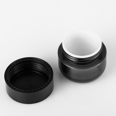 Reusável recarregável de empacotamento de creme preto do frasco para loções e desnata 4 onças