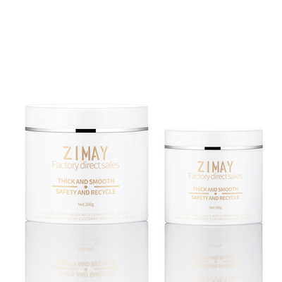 Frasco de empacotamento de creme do animal de estimação branco com capacidade superior das tampas 100g do parafuso
