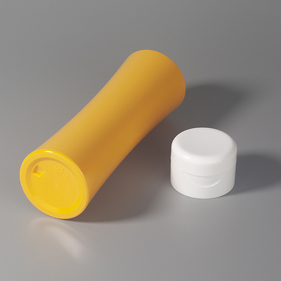 a parte superior plástica do parafuso 500ml engarrafa o amarelo reusável recarregável mal ventilado