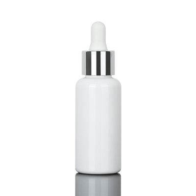 Garrafa cosmética de prata 50ml do conta-gotas para o diâmetro do óleo essencial 34mm