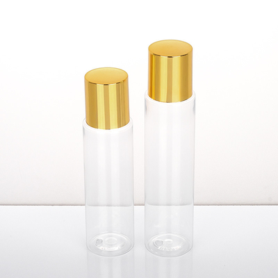 Garrafa de tonalizador vazia cosmética plástica da loção dos recipientes 120ML 150ML da tampa do ouro