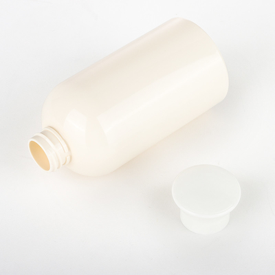 Garrafa plástica redonda transparente plástica cosmética da garrafa de tonalizador 300ml 350ml